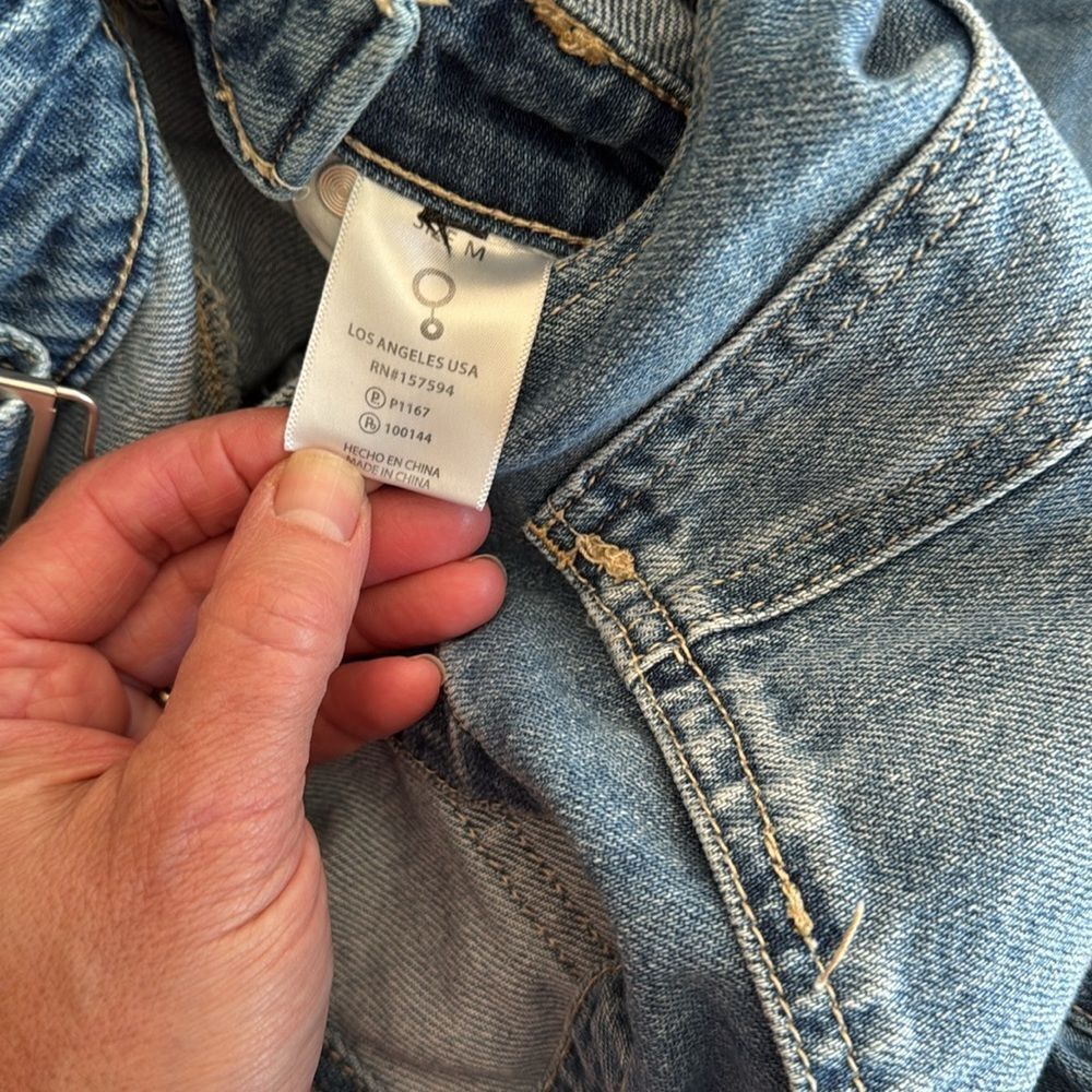 Insane Gene Blue Denim Overalls.  Size medium.  Straight leg. - Picture 7 of 7